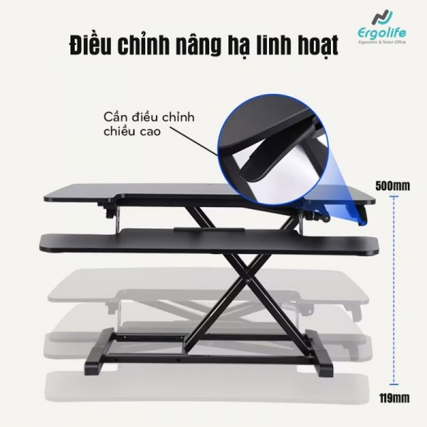 Bộ chuyển đổi bàn đứng Ergonomic EC-M7