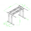 Ergonomic desk frame ERD-2300 (4 columns) no desktop