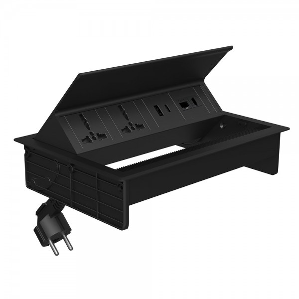 Ổ Cắm Điện Âm Bàn Nắp Lật sạc USB OEXH303AC