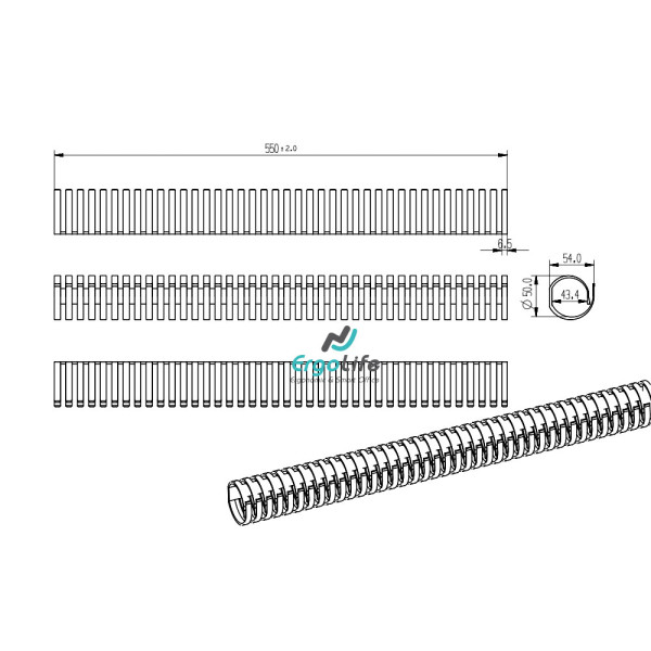 Ống đỡ dây điện dưới bàn OEDH006