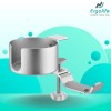 Desk clamp cup holder with integrated hanger