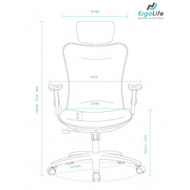Ergonomic Chair ERC-18 (Chrome Steel Leg chair)