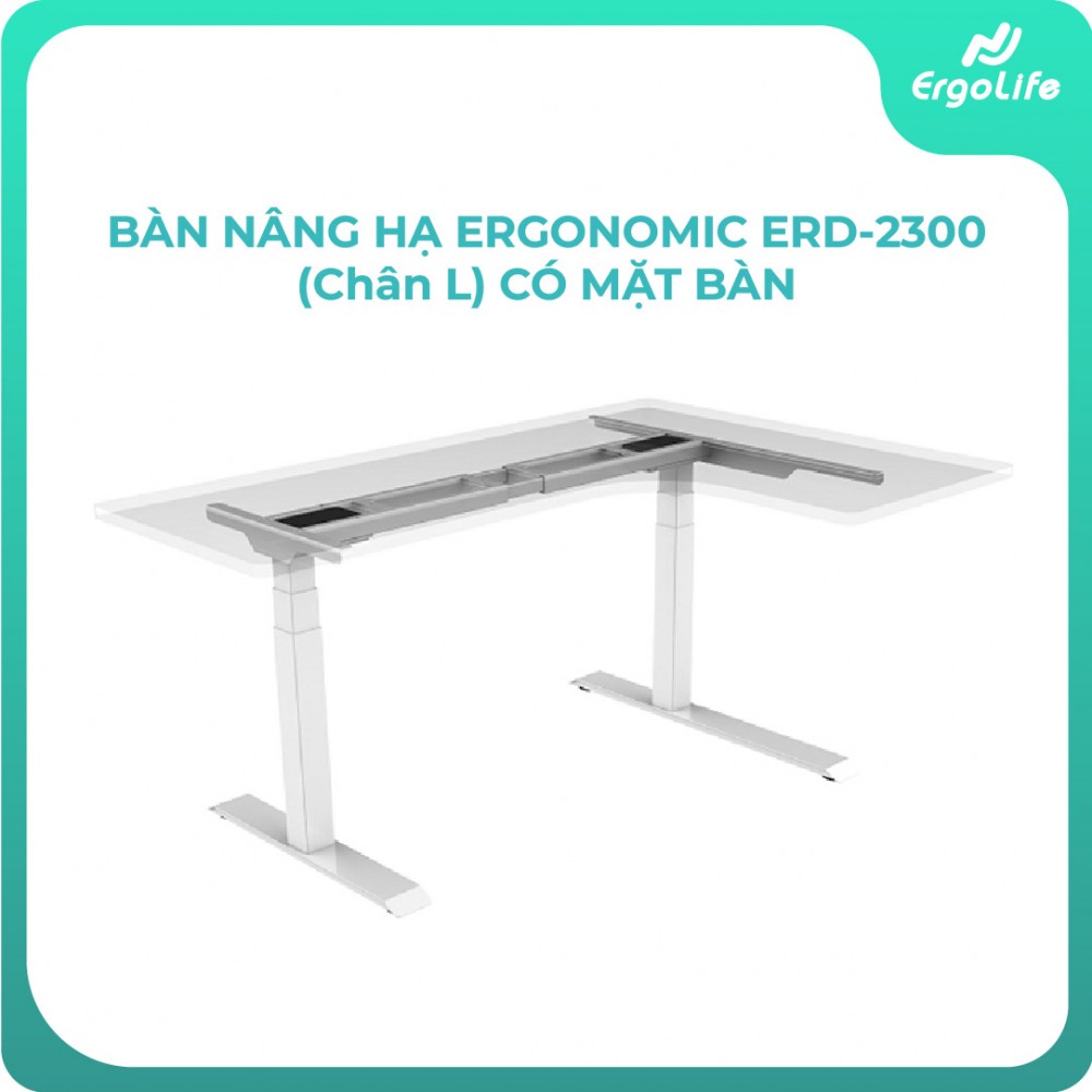 Ergonomic desk ERD-2300 (L frame) Desktop combined