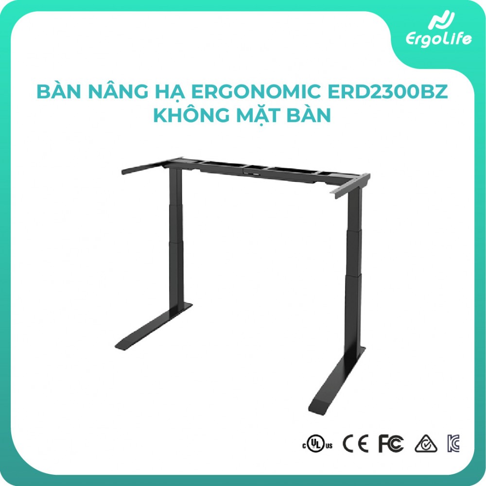 Ergonomic desk ERD-2300BZ (Flexispot ET223BZ) no desktop