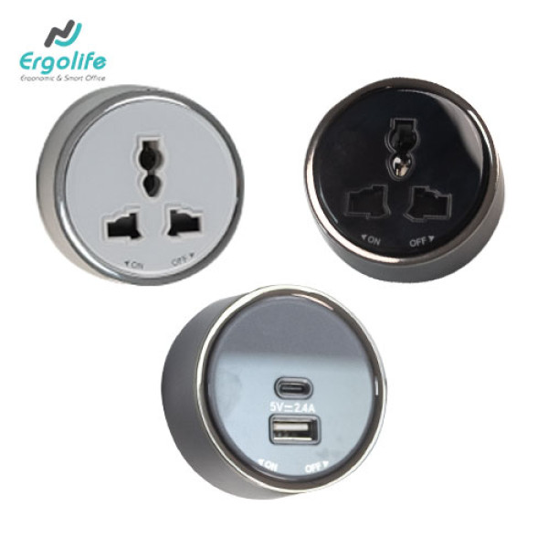 Chấu cắm cho ổ điện bàn họp NTL3 có đèn