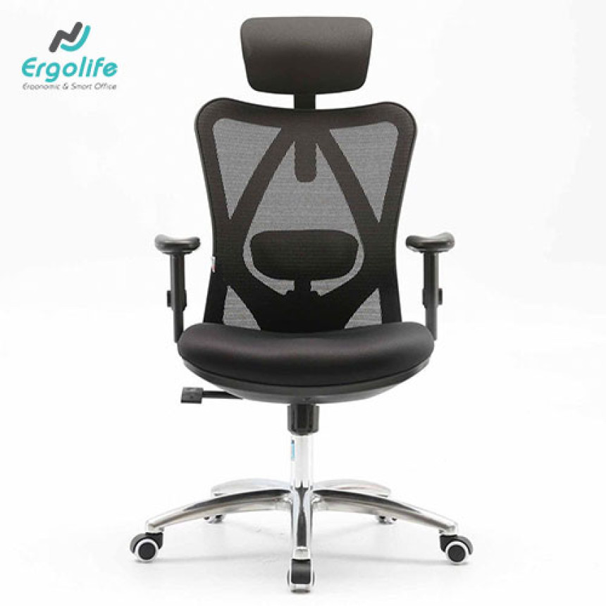 Ghế Công Thái Học M18 Đen/Xám
