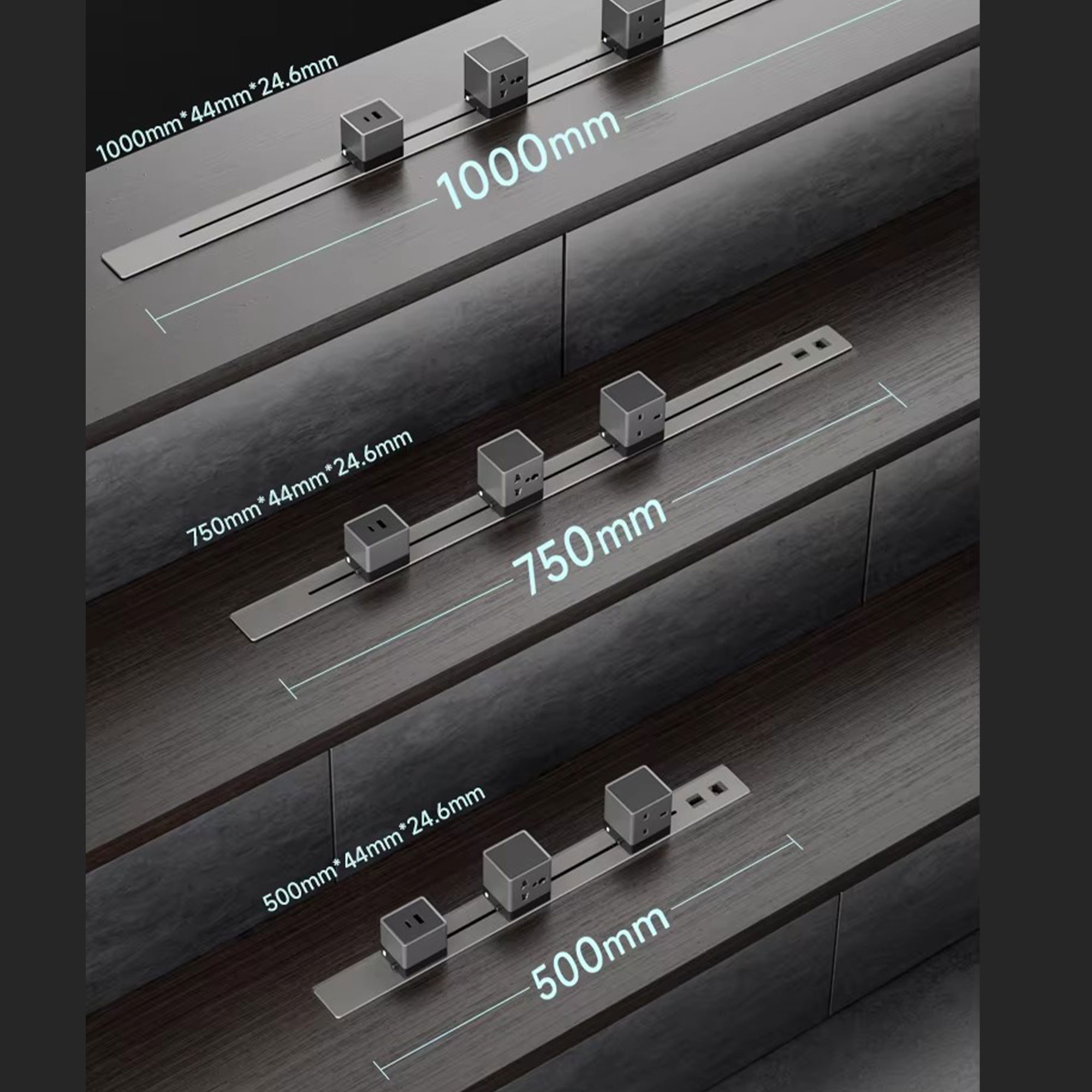 Ổ điện OEGD001 có 3 kích thước 500mm 750mm và 1000mm