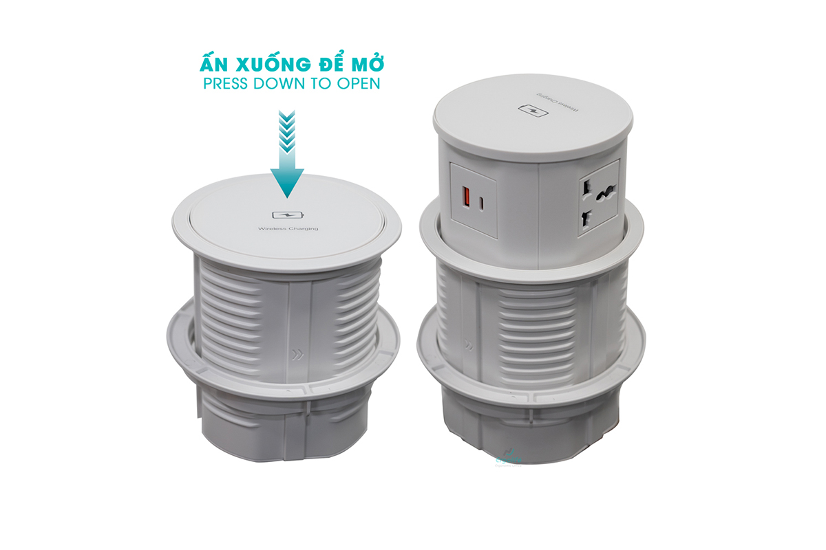 Ổ điện âm bàn OEUP021C cơ chế popup thông minh