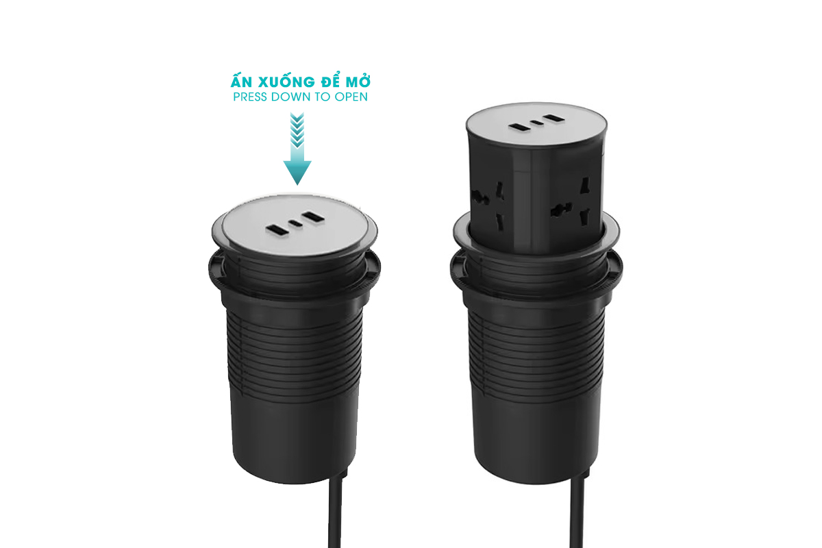 Ổ điện âm bàn OEUP011 cơ chế popup thông minh