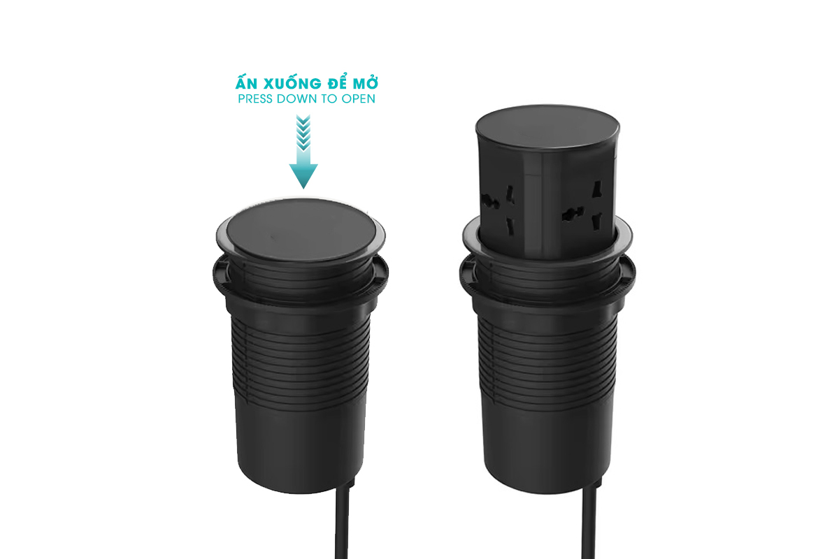 Ổ điện âm bàn OEUP012 cơ chế popup thông minh