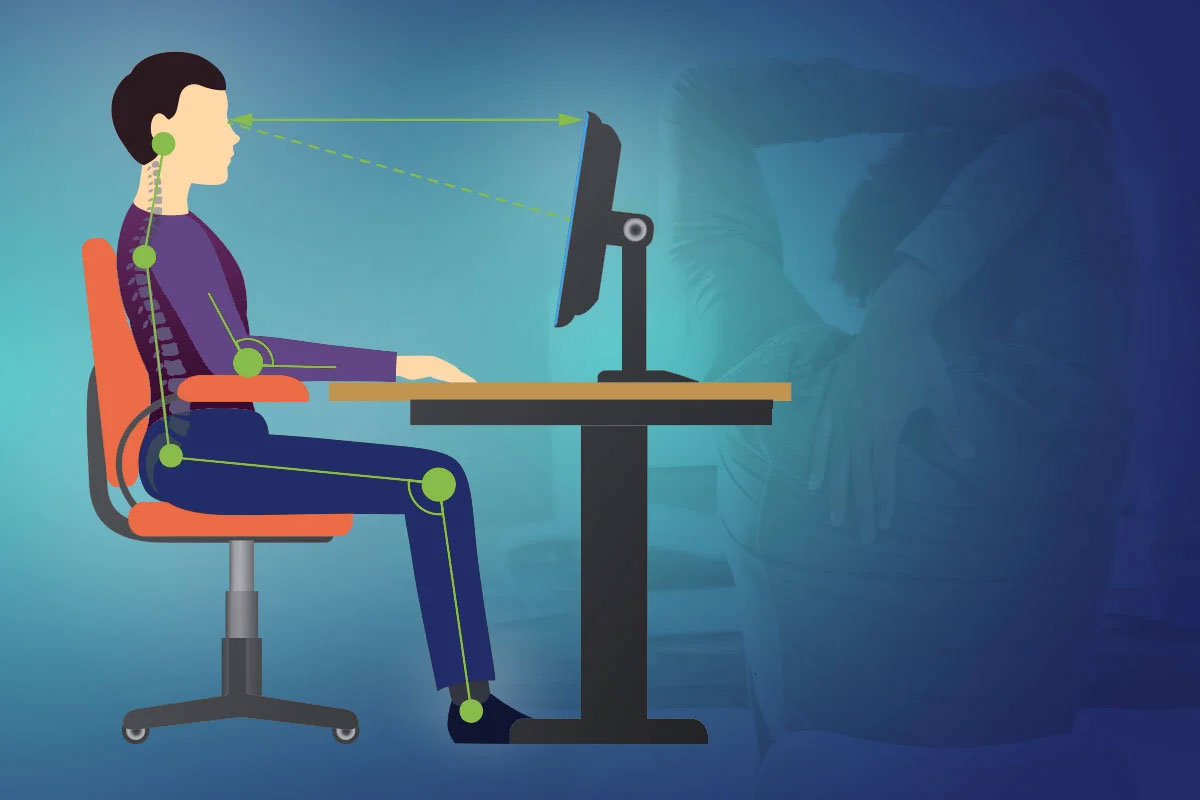 Tư thế ngồi đúng giúp bảo vệ cột sống