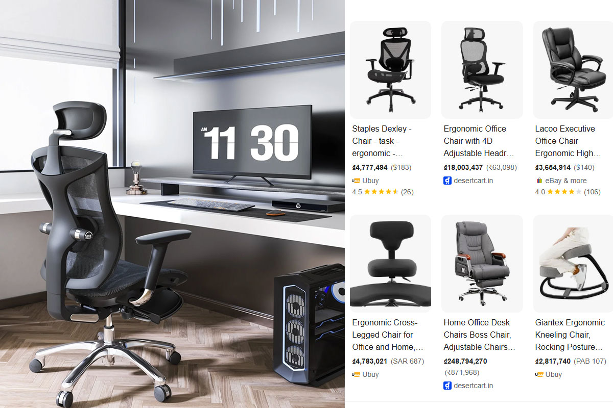 Mua ghế công thái học online