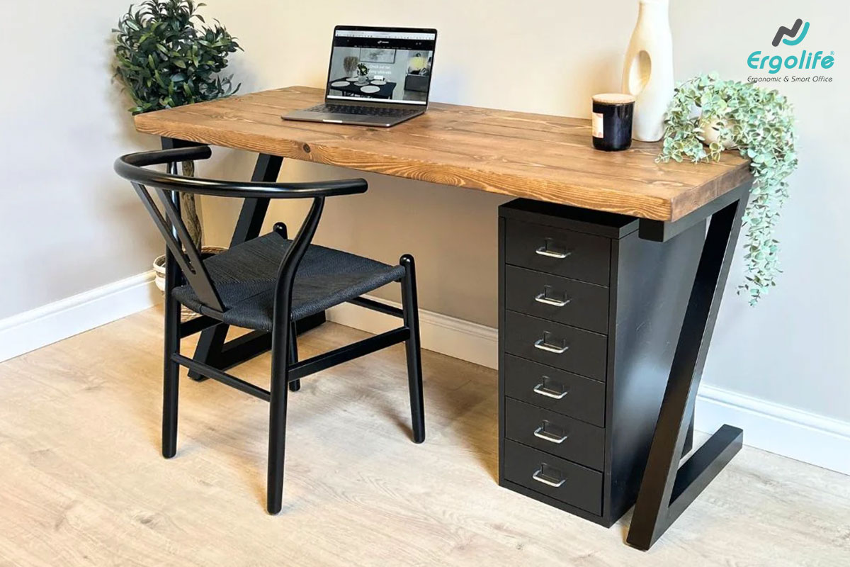 Bàn làm việc chữ Z hiện đại