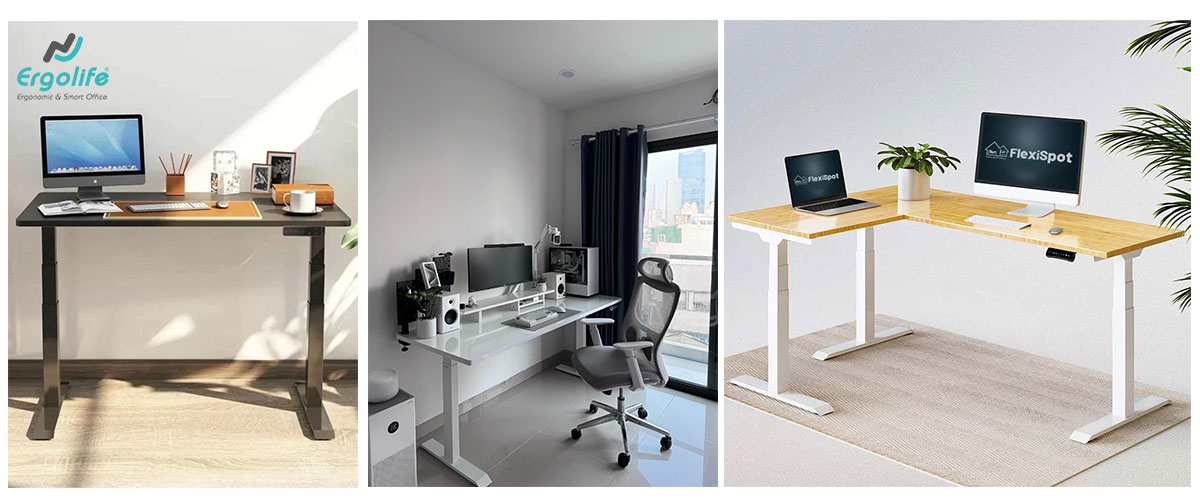 Bàn nâng hạ 1,2 và 3 động cơ Bảng treo đồ pegboard setup không gian làm việc