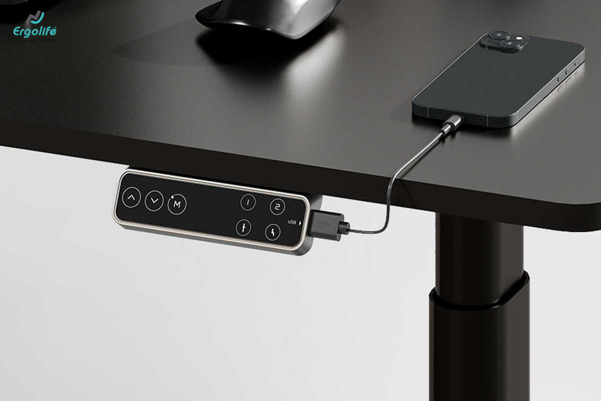 Cổng sạc USB trên bàn nâng hạ Cổng sạc USB trên bàn nâng hạ
