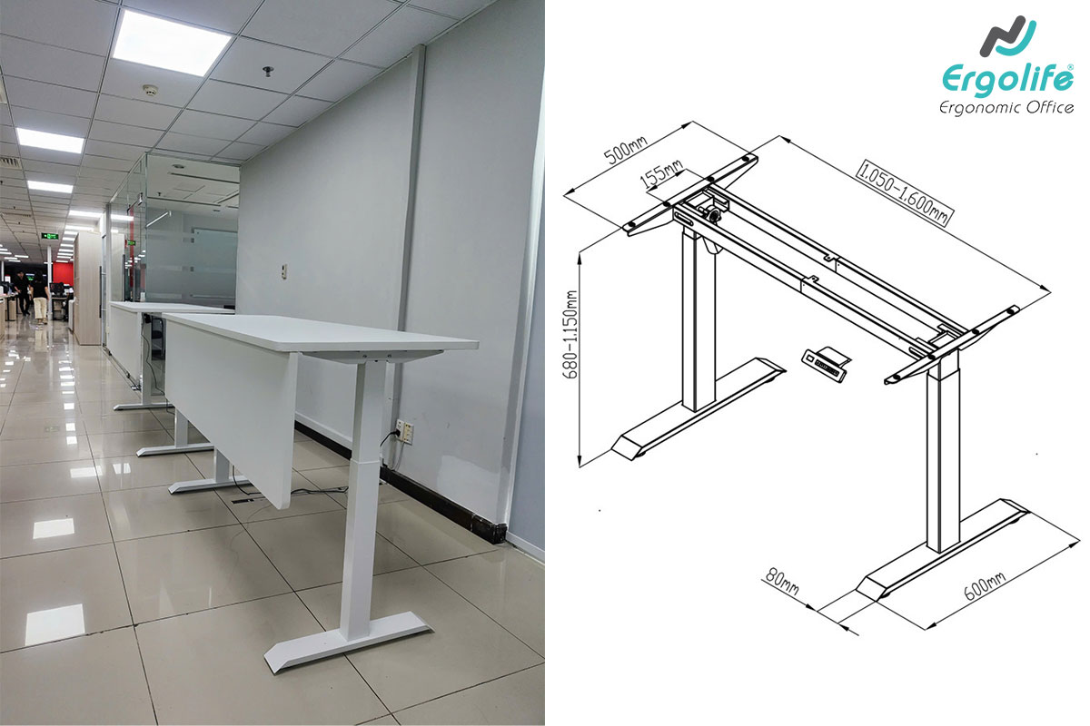 Nên chọn mặt bàn nâng hạ với kích thước phù hợp