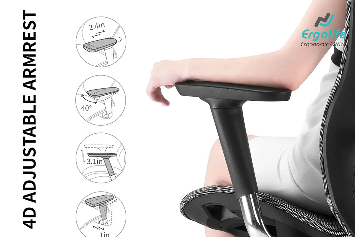 Tựa tay trên ghế công thái học