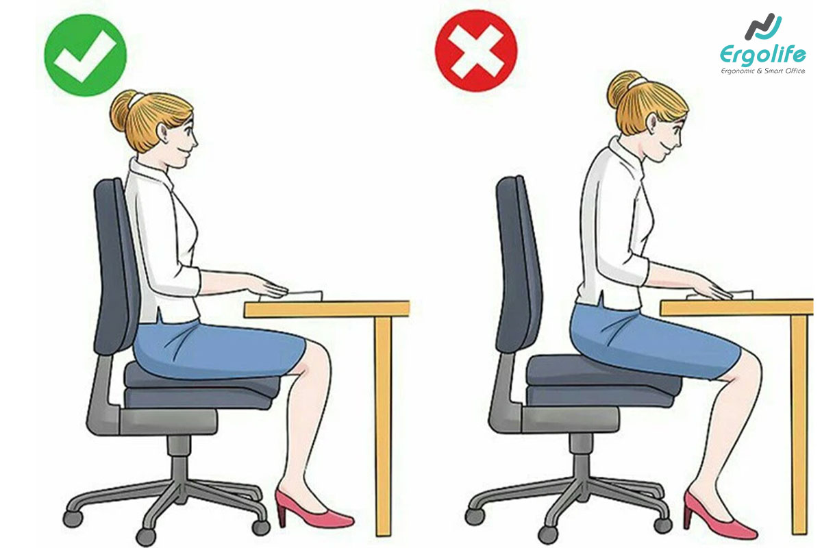 Chỉnh lại tư thế ngồi cho phù hợp