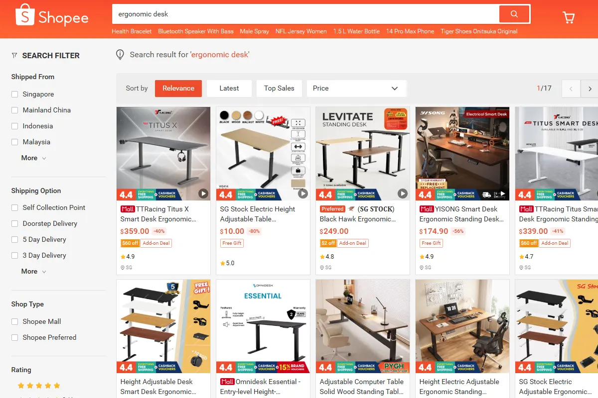 Có nên mua bàn nâng hạ trên Shopee không?