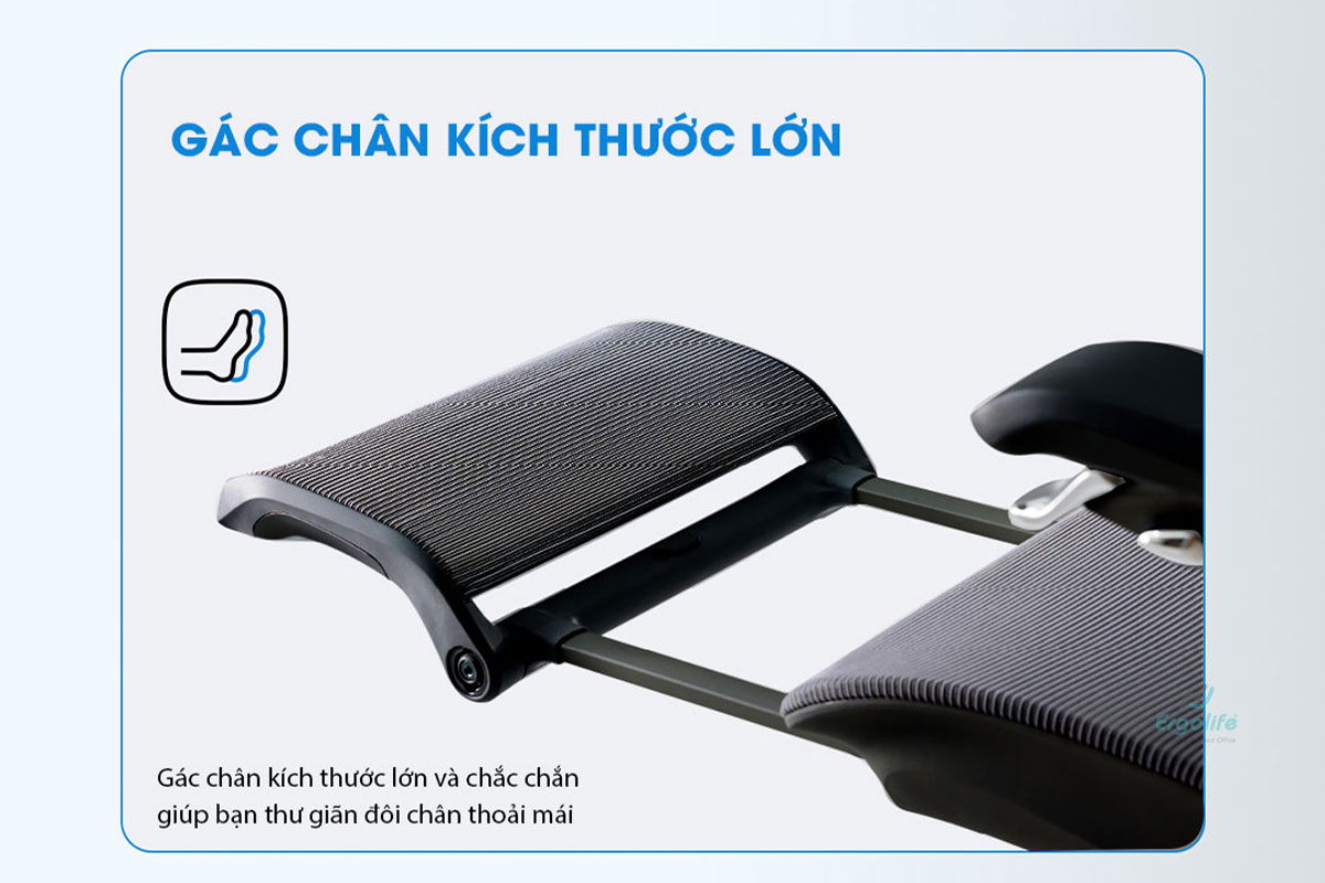 Gác chân ghế công thái học UE RC-1161E Gác chân ghế công thái học UE RC-1161E