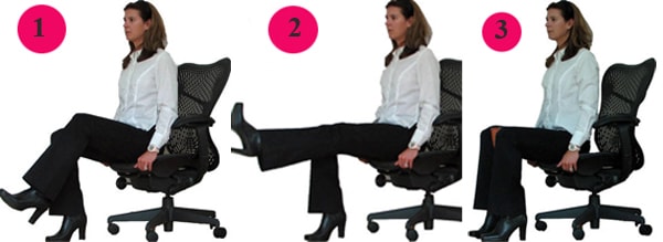Ergonomic Chair With Some Exercises On The Chair To Improve Health